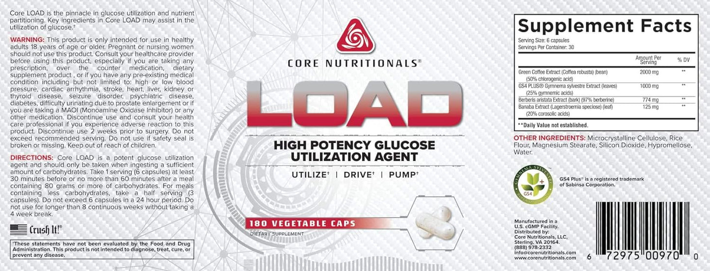 Core Nutritionals - LOAD - 180 Caps