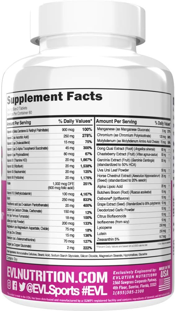 EVL Nutrition - Women's Multivitamin - 120 Tablets