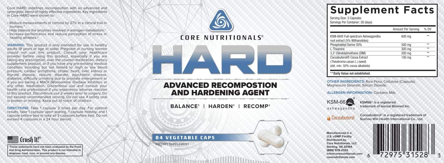 Core Nutritionals - CORE HARD - 84 Caps