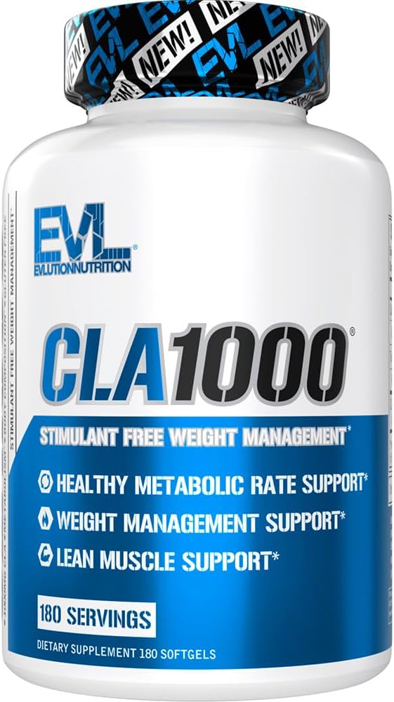 EVL Evlution Nutrition - Conjugated Linoleic Acid CLA Pills - CLA 1000mg  - Both Sizes