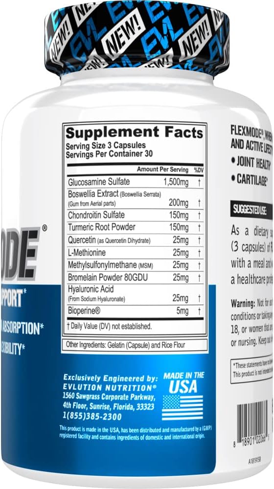 EVL Evlution Nutrition - FlexMode - Joint Support - 30 Servings - 90 Caps