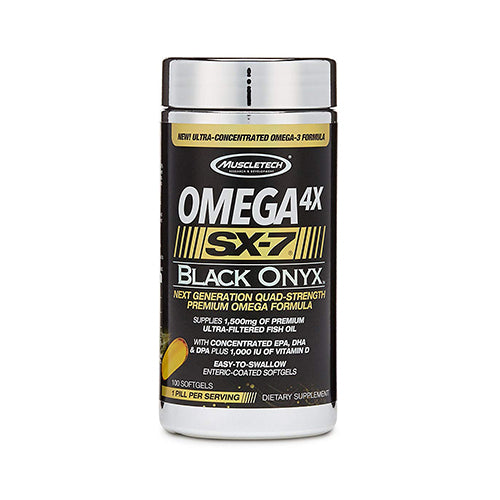 Muscletech Omega 4X SX-7 Black Onyx 100 Softgels - FIsh Oil - Free Shipping