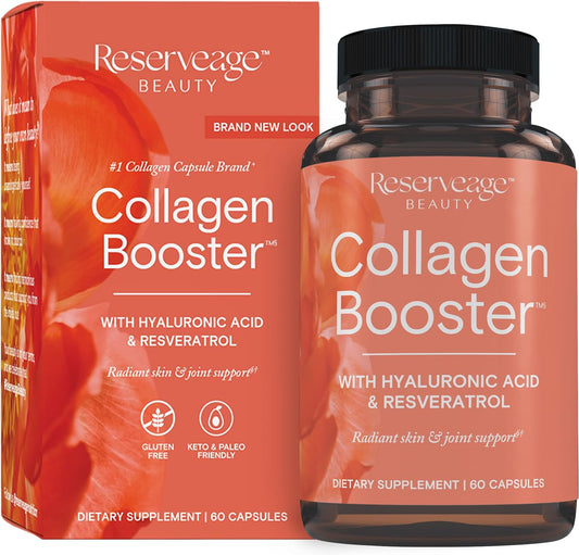Reserveage Beauty, Collagen Booster, Collagen Supplement for Skin Care and Joint Health, Supports Healthy Collagen Production for Men & Women, 120 Capsules (60 Servings)